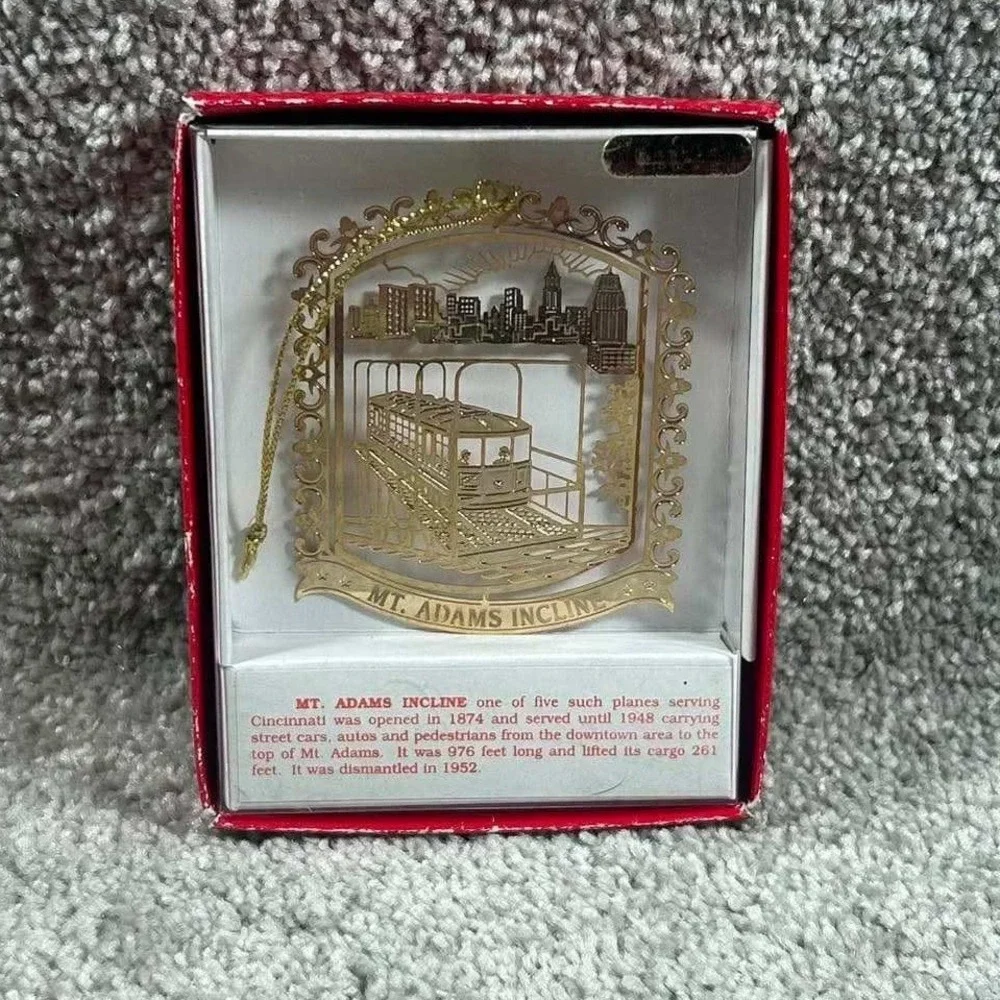 Nation's‎ Treasures Mt Adams Incline Ornament Gold Finish Brass Cincinnati